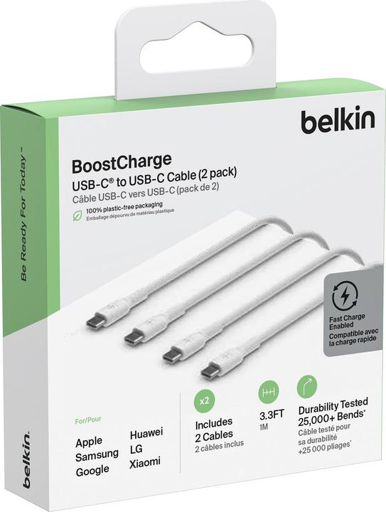 Productafbeelding Belkin USB C — USB C (1 m, USB 2.0, 60 W)