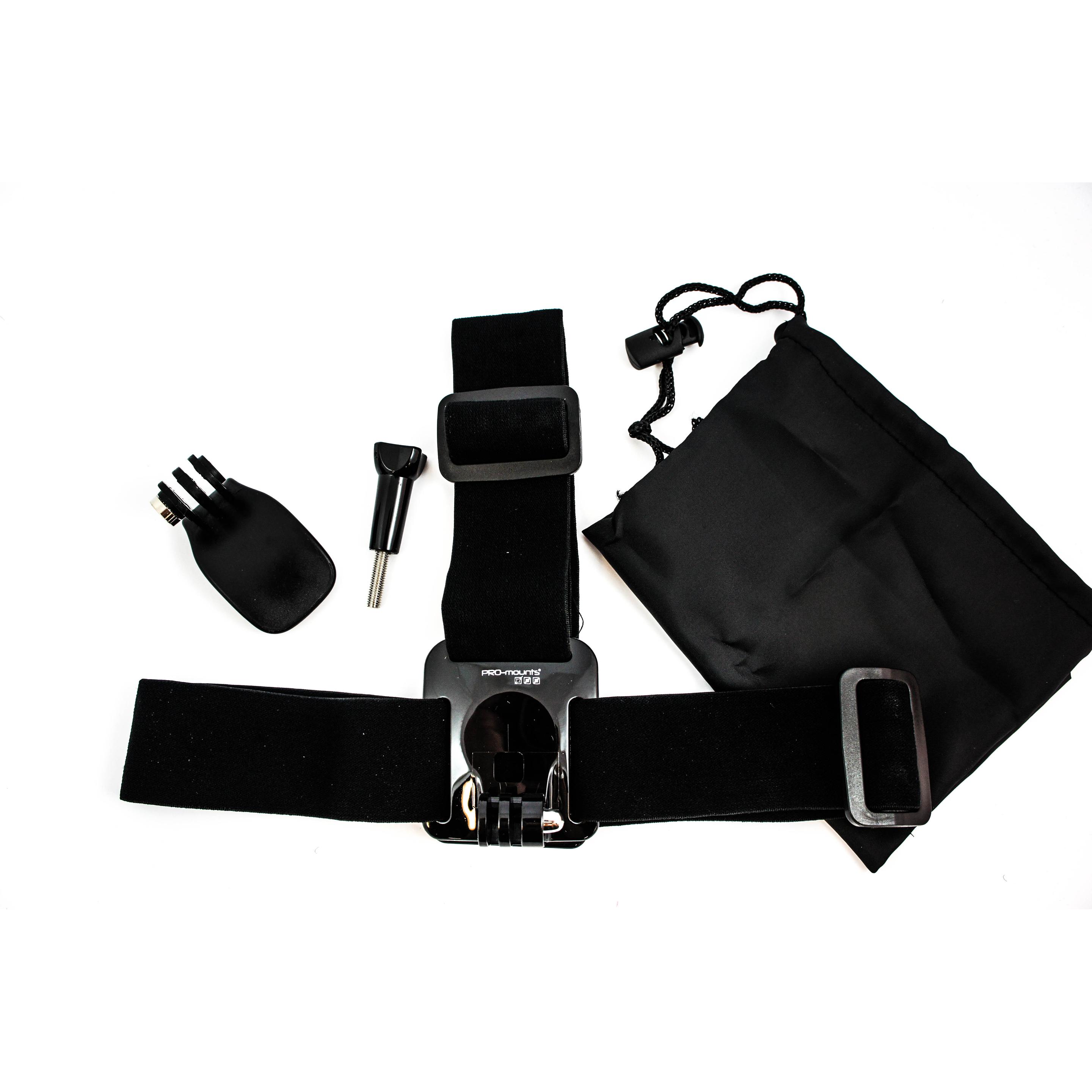 PRO-mounts Headstrap Mount+ (Diverse), Action Cam Zubehör, Schwarz