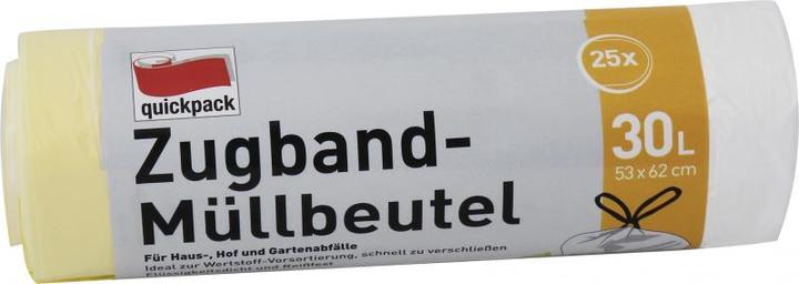Quickpack Müllbeutel 30,0 l gelb, 25 St. (25x, 30 l)