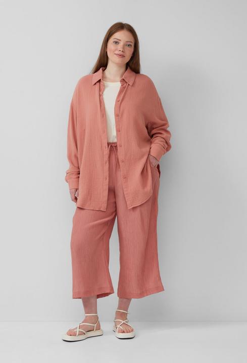 Actual product image S.Oliver Bluse Hemdbluse aus Musselin im Oversize-Schnitt (46)