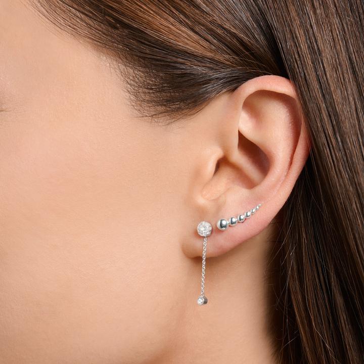 Actual product image Thomas Sabo Single Stud Earrings with Pendant Stone Long Silver (Silver 925)