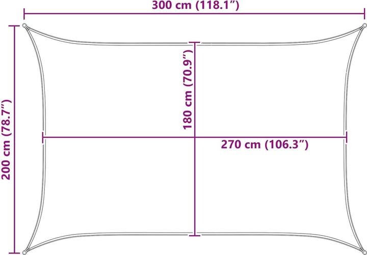 Produktbild vidaXL Sonnensegel (300 x 200 cm)