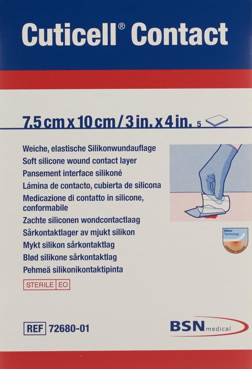Actual product image BSN Contact Silikonwundauflage 7.5x10cm (5 x)