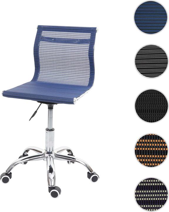 Immagine prodotto Mendler Sedia da ufficio HWC-K53, rivestimento in tessuto/tessuto - blu