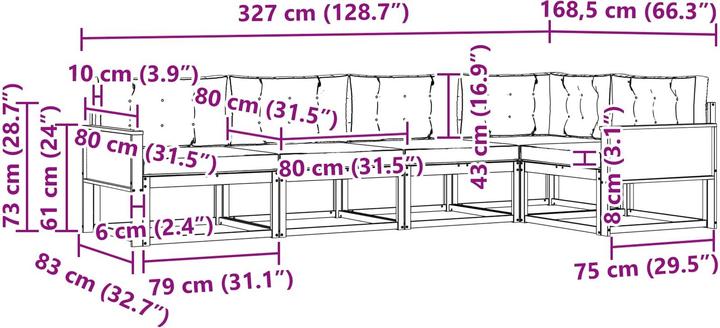 Produktbild vidaXL Gartenmöbel Set