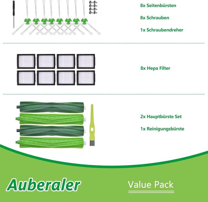 Actual product image Auberaler Ersatzteile-Set für Roomba i7/j7/E-Serie