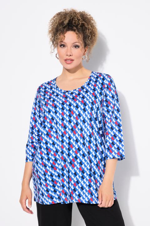 Produktbild Ulla Popken Shirt, bedruckt, A-Linie, Rundhals, 3/4-Arm (58)