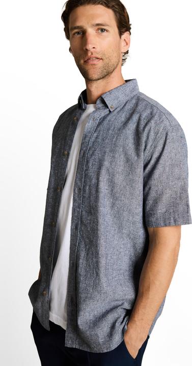 Immagine prodotto Tom Tailor Regular Fit Kurzarmhemd mit Leinenanteil (XXL)