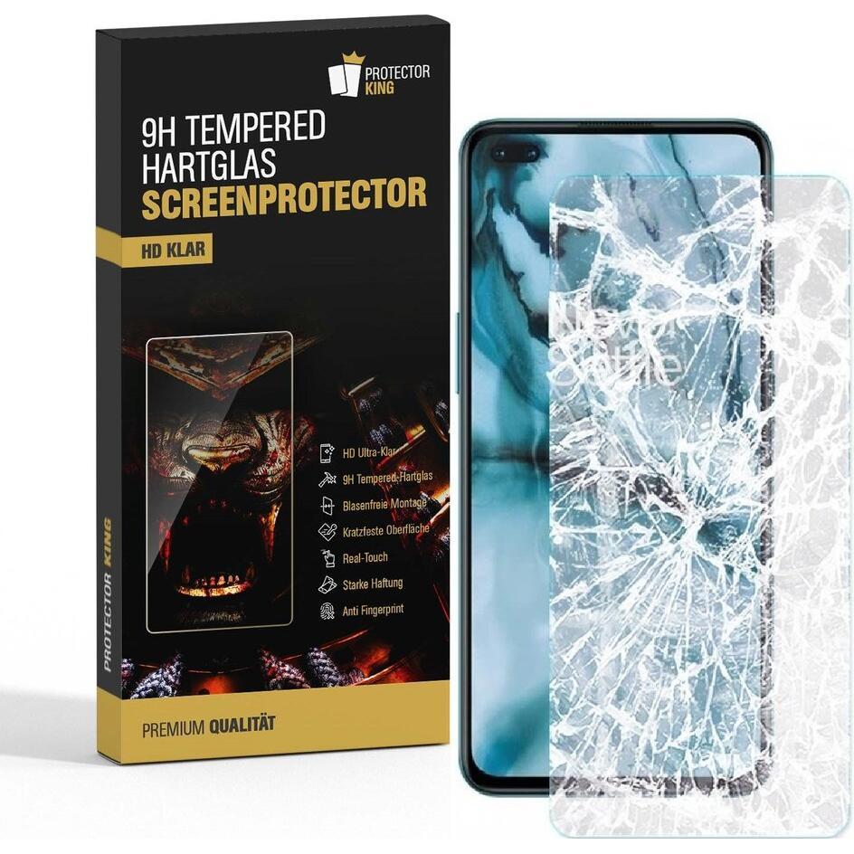 Protectorking 3x echtes Tempered 9H Panzerhartglas 3D KLAR (3 Stück, OnePlus Nord), Smartphone Schutzfolie