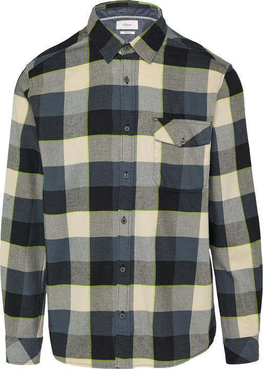 Actual product image S.Oliver Hemd Regular Fit: Kariertes Flanellhemd mit Brusttasche (XL)