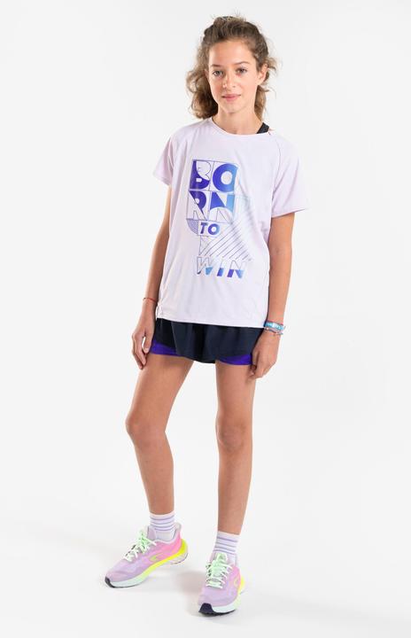 Image du produit Kiprun T-shirt de Running respirant Fille - dry+ 500 lilas pastel (146)