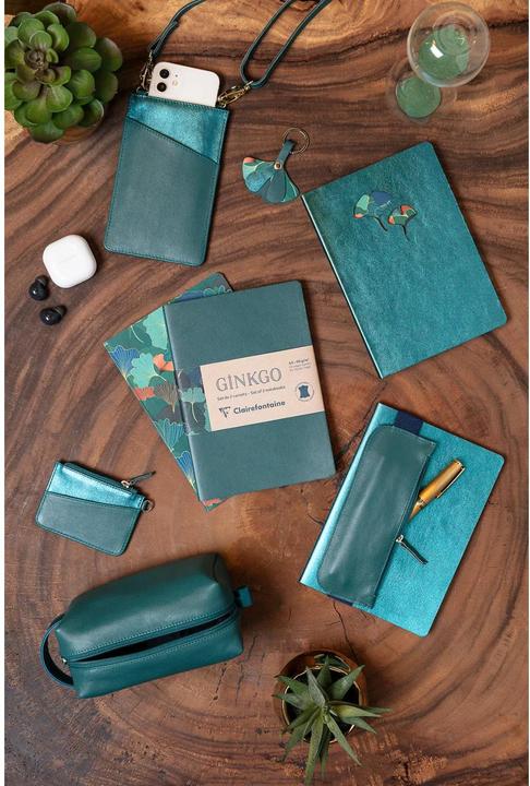 Actual product image Clairefontaine Ginkgo Schlamperm Leder