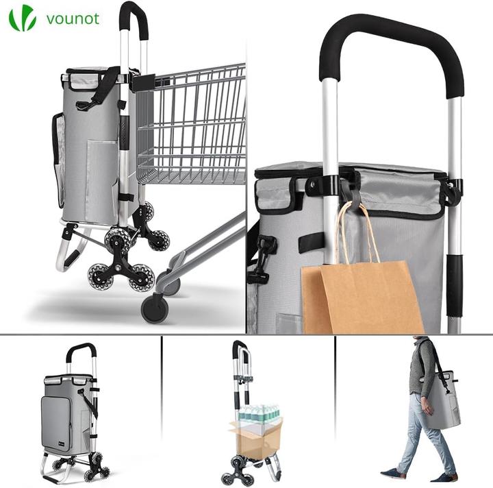 Produktbild Vounot Einkaufstrolley mit Treppensteiger