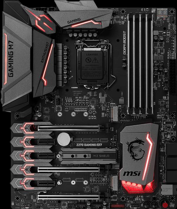Produktbild MSI Z270 Gaming M7 (LGA 1151, Intel Z270, ATX)