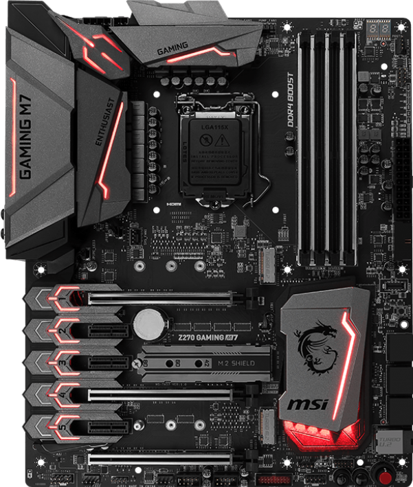 Image du produit MSI Z270 Gaming M7 (LGA 1151, Intel Z270, ATX)