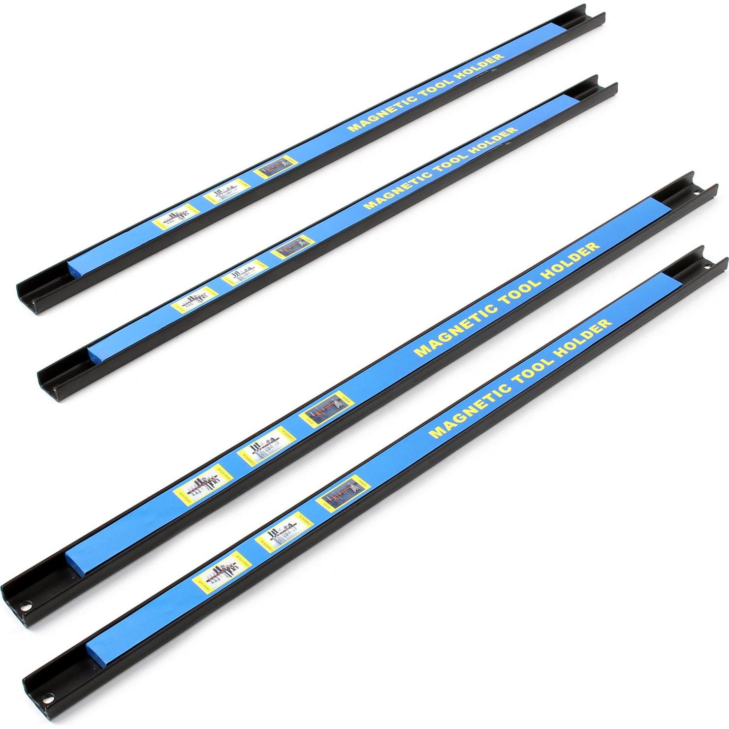 Wiltec, Werkzeugwand, Magnetleiste 4er Set 61cm Werkzeughalter Werkstatt Schiene Wandhalterung