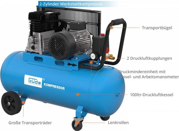 Immagine prodotto Güde Compressore (100 l, 10 bar)
