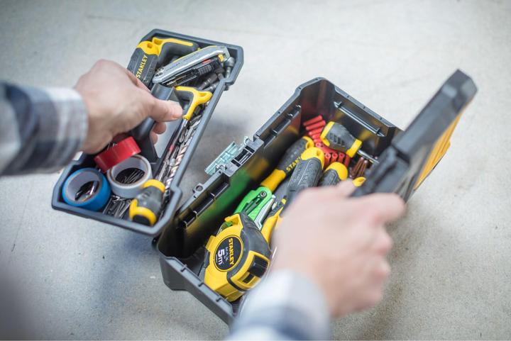 Actual product image Stanley Tool Box / Tool Case (12.5",18cmX13cmX32.5cm), Tool Box with Metal Closures, O (1 pieces)