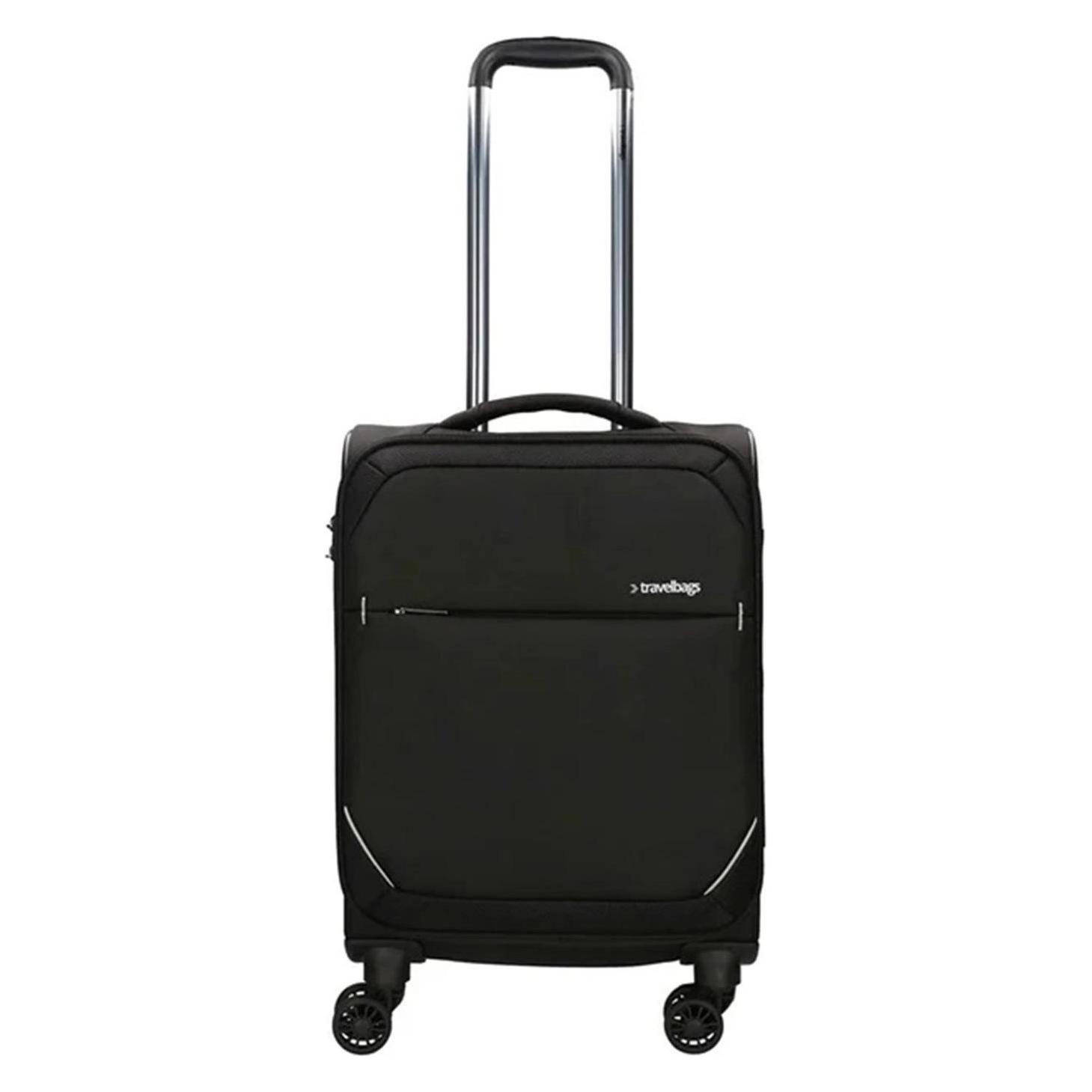 Travelbags, Koffer, The Base Soft Trolley S Black, Zwart, (30 l)