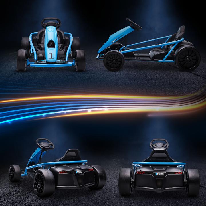 Image du produit Homcom Kinder Elektro Gokart Kunststoff, Metall Blau