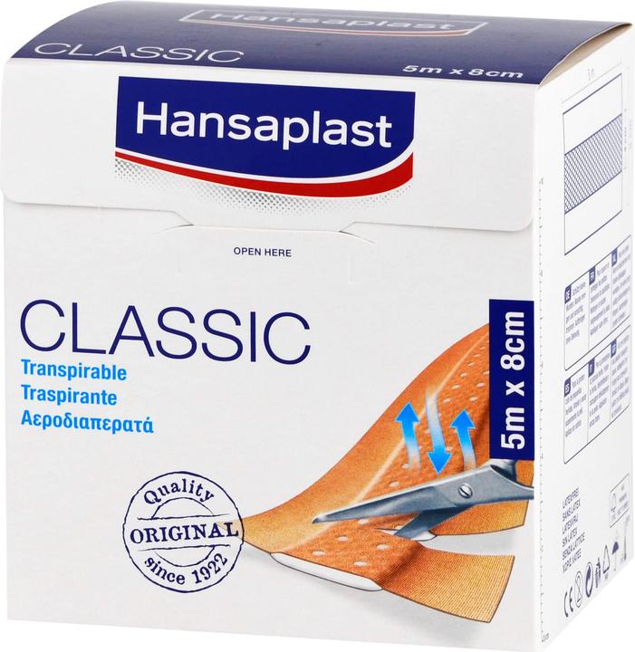 Hansaplast Classic 5 m x 8 cm plaster, 1 pc. plaster (1x)