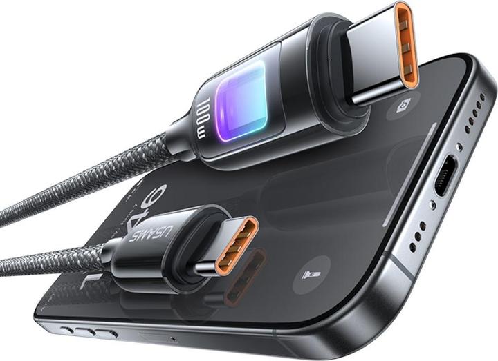 Actual product image Usams Kabel TC Series SJ750 100W USB-C do USB-C 1,2 m tarnish (1.20 m, 100 W)