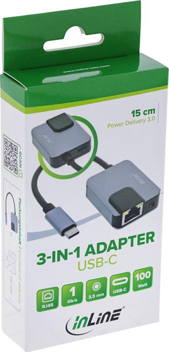 Produktbild InLine USB-C 3-in-1 Adapter (USB-C)