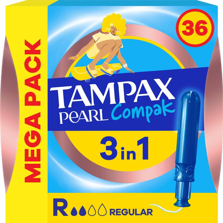 Tampax Compak Pearl Regular Tampoonid Aplikaatoriga, 36 tk (36 x)