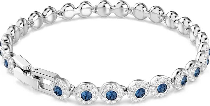 Produktbild Swarovski Una Angelic Tennis Armband Rundschliff Blau Rhodiniert (19 cm, Swarovski Metall)