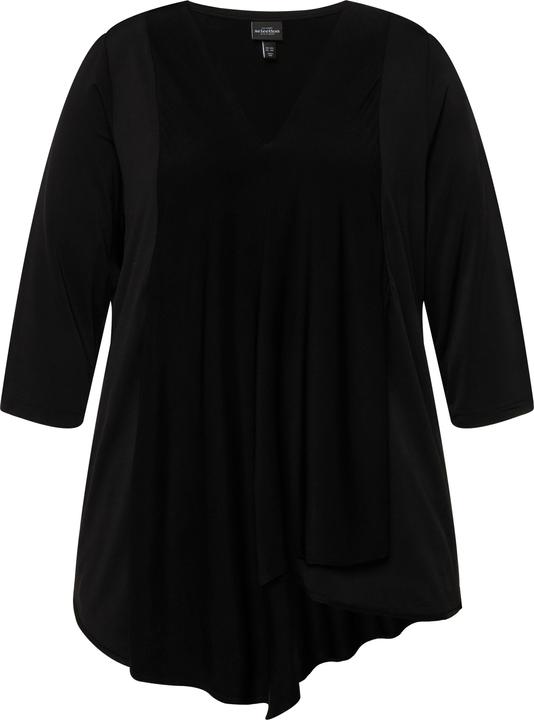 Produktbild Ulla Popken Slinkyshirt, Lagenoptik, A-Linie, V-Ausschnitt, 3/4-Arm (50, 52)