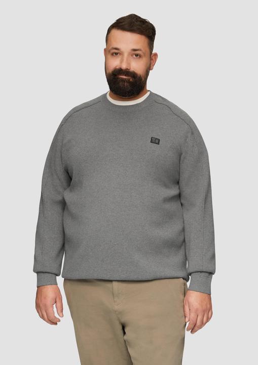 Image du produit S.Oliver Strickpullover Strickpullover mit Nahtdetails und Logo (3XL)