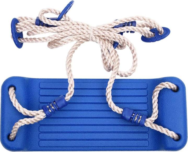 Actual product image vidaXL Swing Seats 2 Pcs with Climbing Stones Blue Polyethene