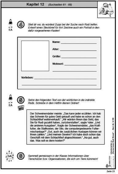 Produktbild Rennschwein Rudi Rüssel / Literaturseiten (Deutsch, KOHL VERLAG Der Verlag mit dem Baum, 2006)