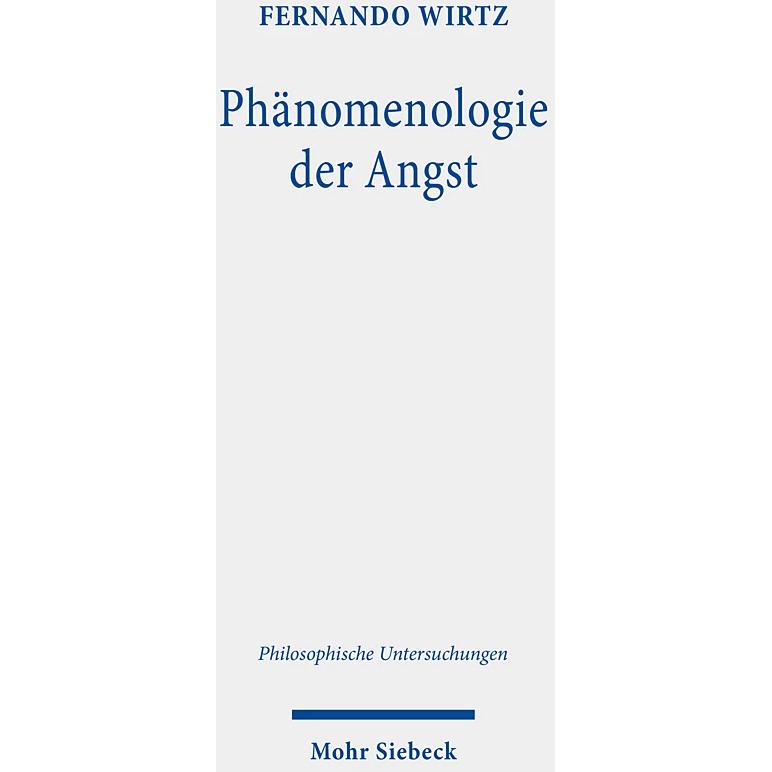 Thumbnail - Phänomenologie der Angst, Fachbücher von Fernando Wirtz