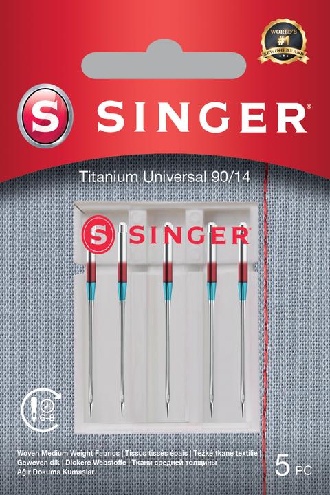 Image du produit Singer Aiguille TITANIUM UNIVERSAL pour machine à coudre, 90/14, 5 pcs.