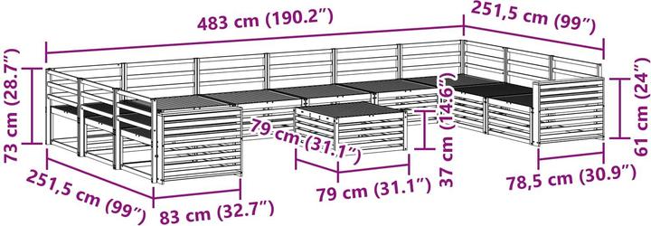 Produktbild vidaXL Outdoor-Sofa
