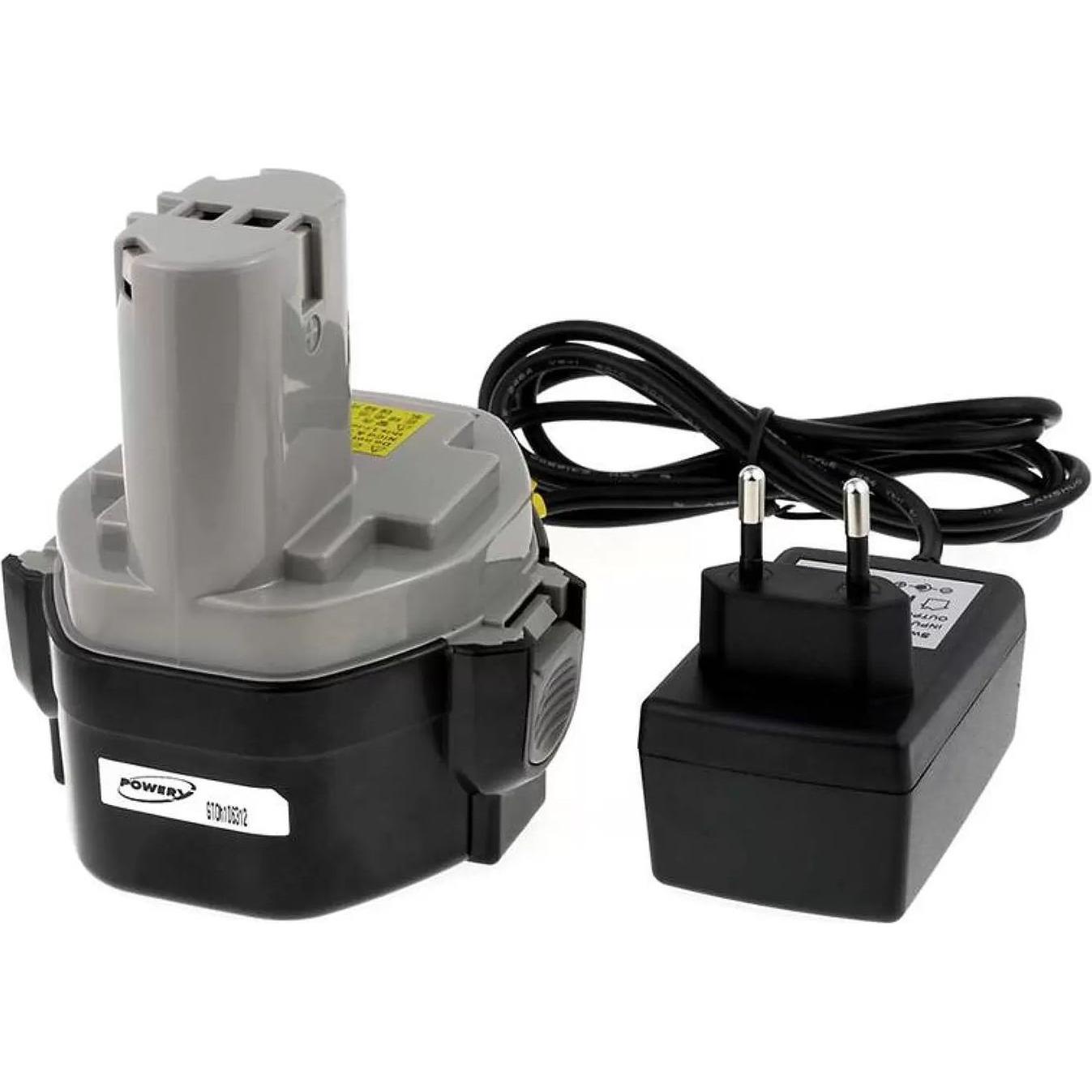 AccuCell, Werkzeugakku + Ladegerät, Akku für Makita 1433 Li-Ion inkl. Ladegerät 2000mAh (14.4 V)