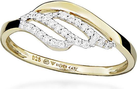 Produktbild Silver Cat Charming Gold Plated Cubic Zirconia Ring Sc567 (58)