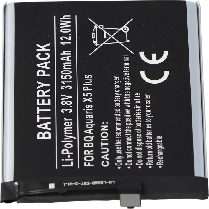 Actual product image AccuCell Battery BQ Aquaris X5 Plus, 3200