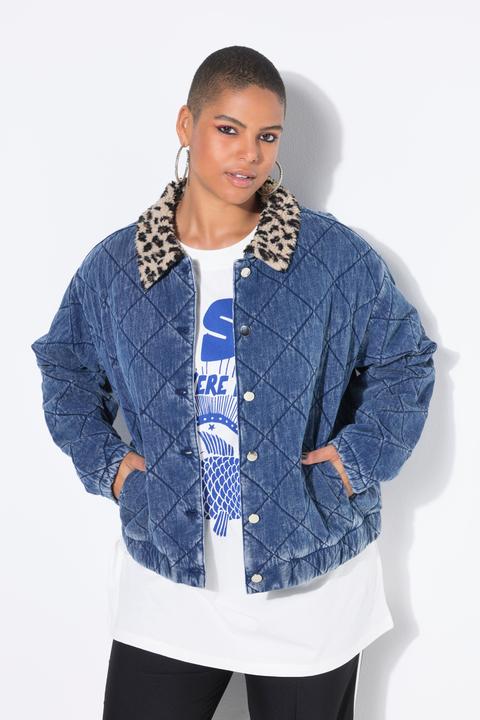 Actual product image Studio Untold Quilted Leopard Print Collared Jacket (58)