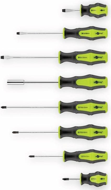 Immagine prodotto Goobay 74005 Set di cacciaviti a mano Cacciavite di precisione (Fessura croce Phillipps (PH), Torx (TX), Fattucchiera)