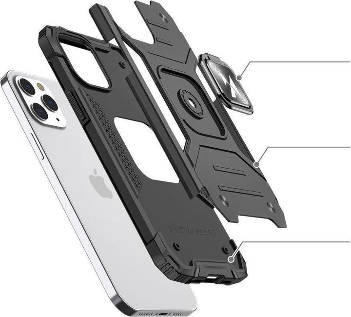 Actual product image Wozinsky Ring Armor Case Kickstand Tough Rugged Cover for iPhone 13 Pro rose (Apple iPhone 13 Pro)