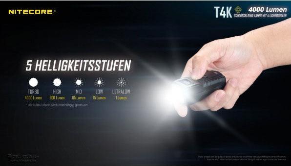 Produktbild Nitecore T4K - 4000 Lumen (8.20 cm, 4000 lm)