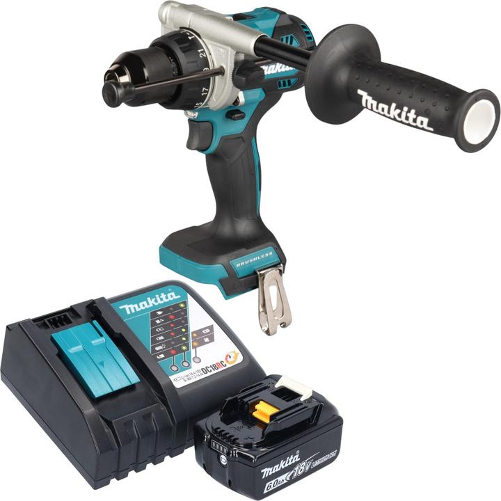 Immagine prodotto Makita DHP 492 RG1 Avvitatore a percussione a batteria 18 V 141 Nm Brushless + 1x batteria 6,0 Ah + (Batteria ricaricabile)