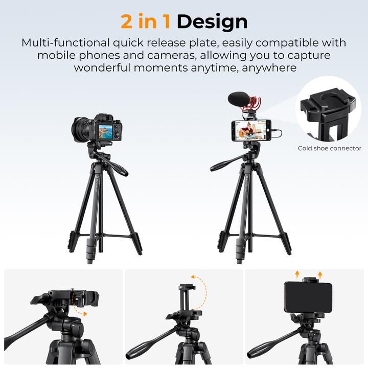 Actual product image K&F Concept B174A1 Magnesium Aluminum Alloy Tripod (Metal)