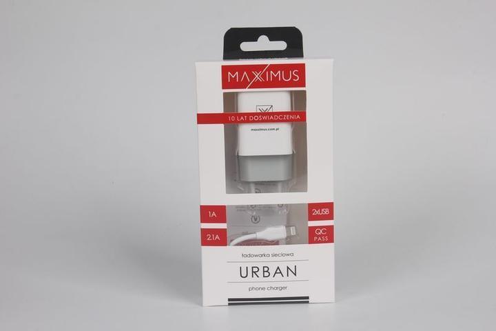 Image du produit Maxximus Chargeur réseau. Urbain 2,1A Lightning, 2xUSB (2 ports)