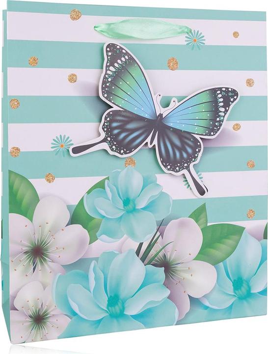 Produktbild Accentra Geschenktasche BUTTERFLY FLOWER mittel (Geschenktüte, 480 x)