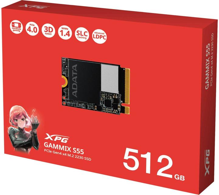 Produktbild Adata Dysk SSD XPG GAMMIX S55 PCIe /3./s M2230 (512 GB, M.2 2230)