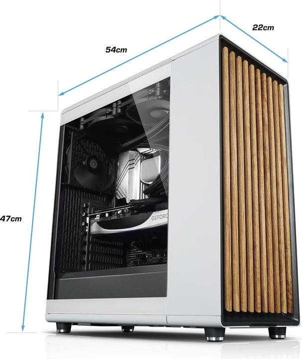 Produktbild Kiebel Gaming PC White Forest V AMD Ryzen 7 5700X, 16GB DDR4, NVIDIA RTX 4060 8 GB, 1TB SSD (ATX)