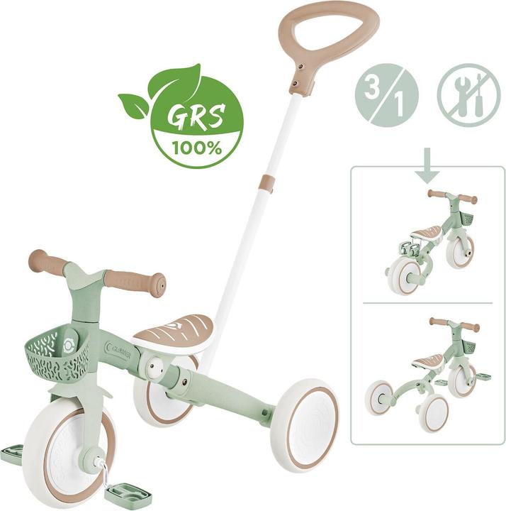 Produktbild Globber Gobber Learning Trike 3in1 Plus Eco / Dreirrad / Laufrad